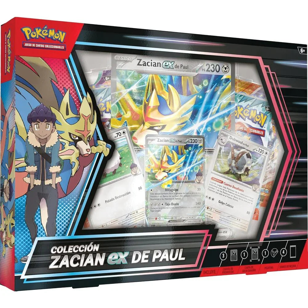 Spanish Pokemon Zacian Ex de Paul Blister set of collectible cards Nerdscape