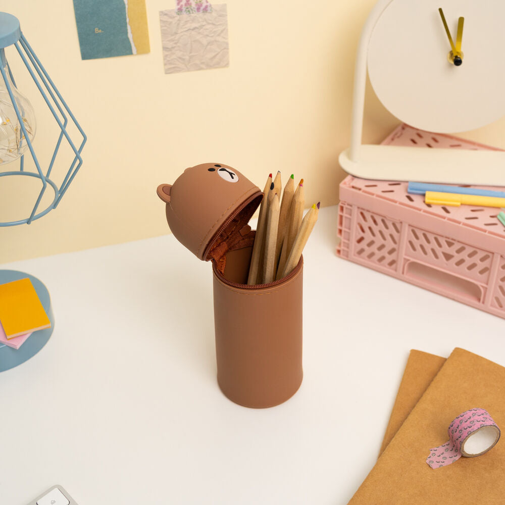 Line Friends Brown 3D pencil case