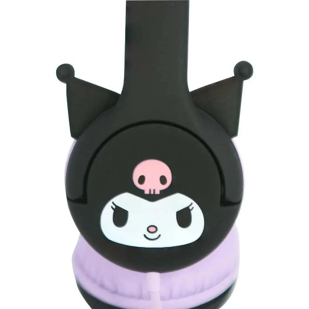 Cuffia nera e lilla con design kawaii Kuromi su Nerdscape, gadget per appassionati anime e manga