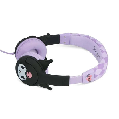 Cuffie viola kawaii Kuromi con decorazione anime, accessorio gaming Nerdscape