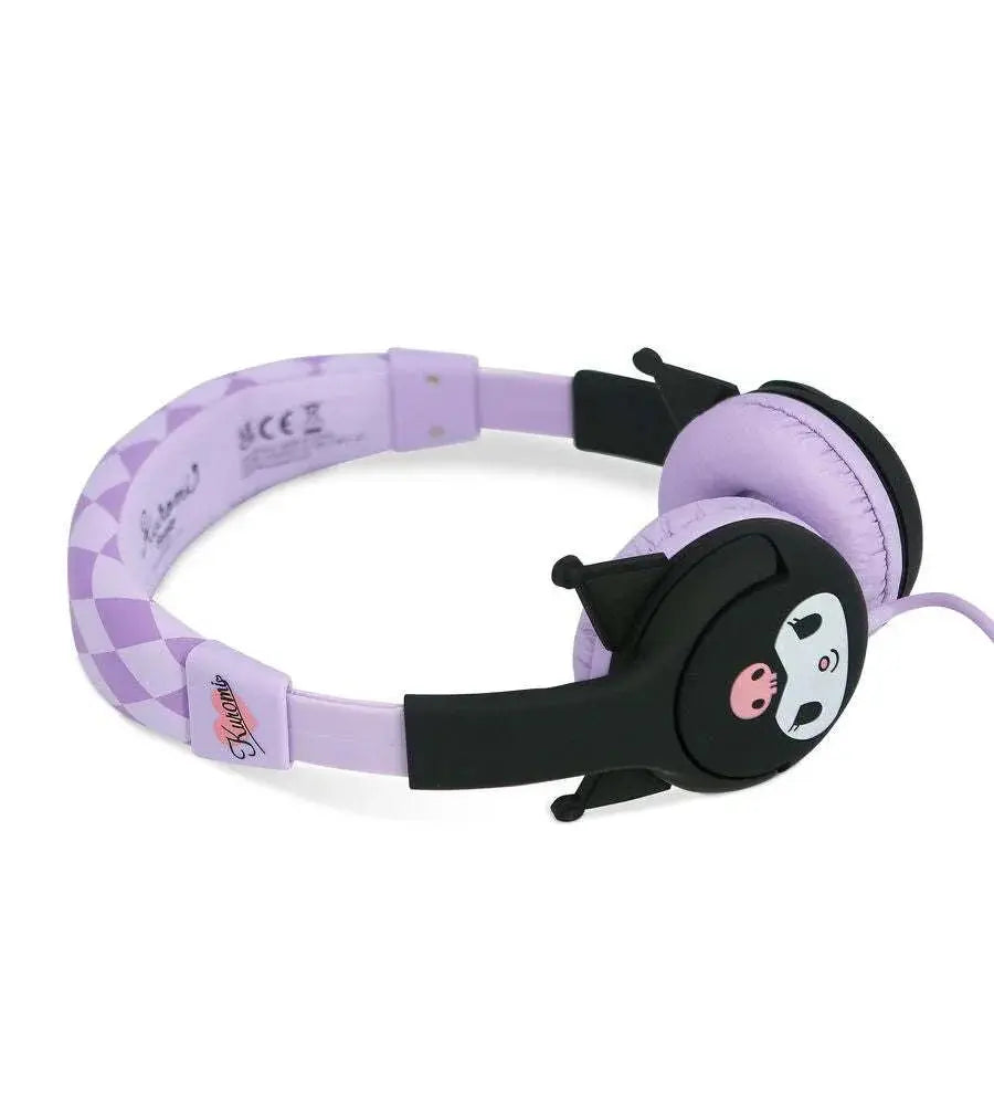 Cuffie viola per bambini Kuromi con decorazione kawaii, accessorio Nerdscape