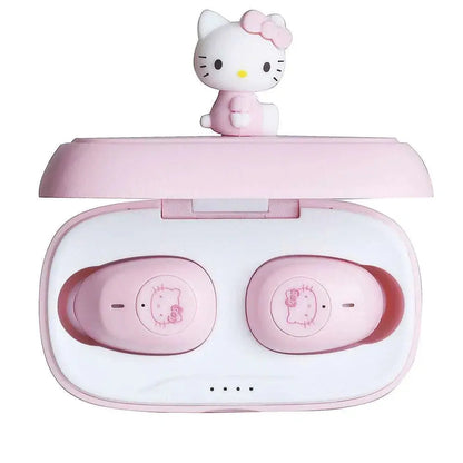 Auricolari wireless rosa con custodia e decoro Hello Kitty, accessorio Nerdscape