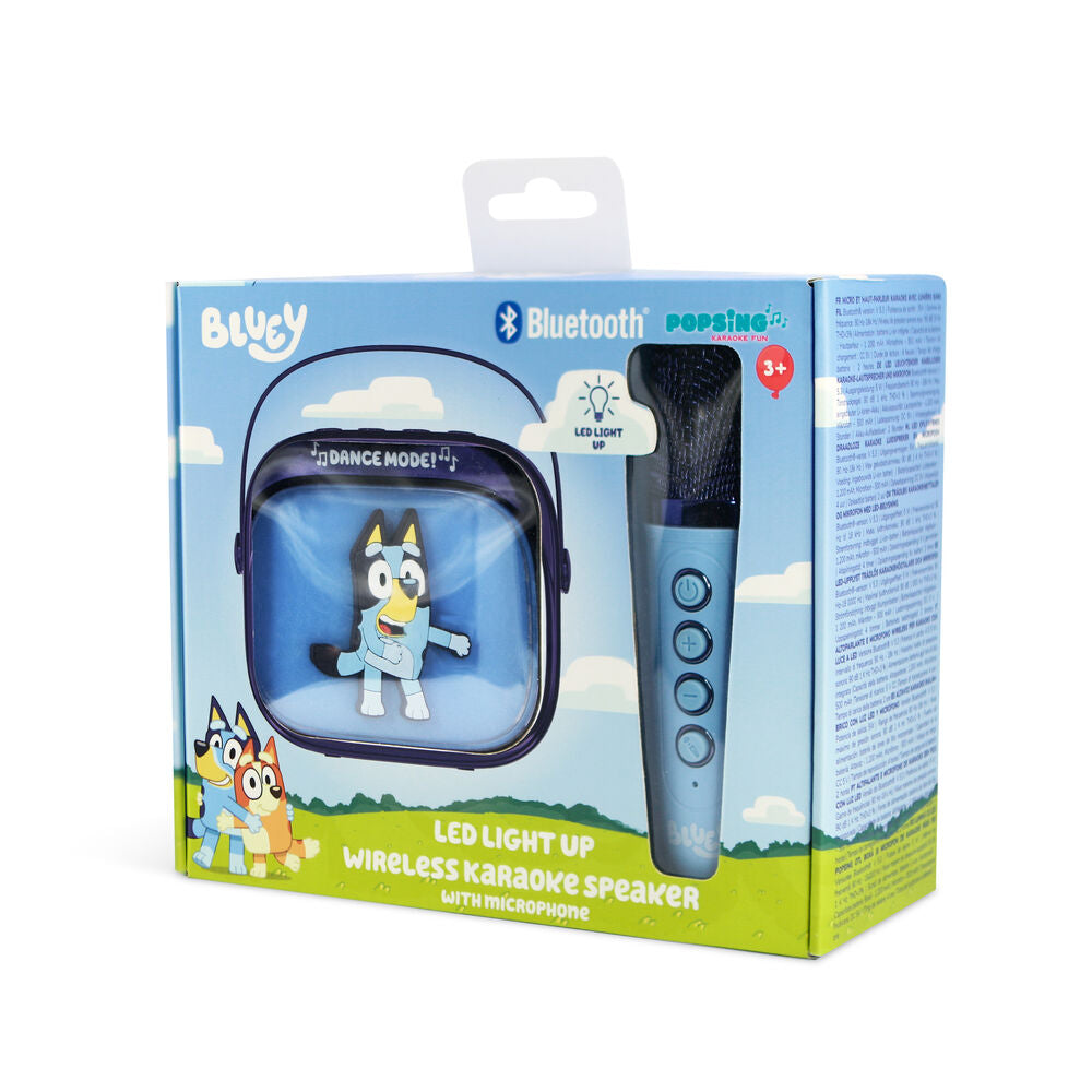 Bluey LED Karaoke Speaker and Microphone Nerdscape