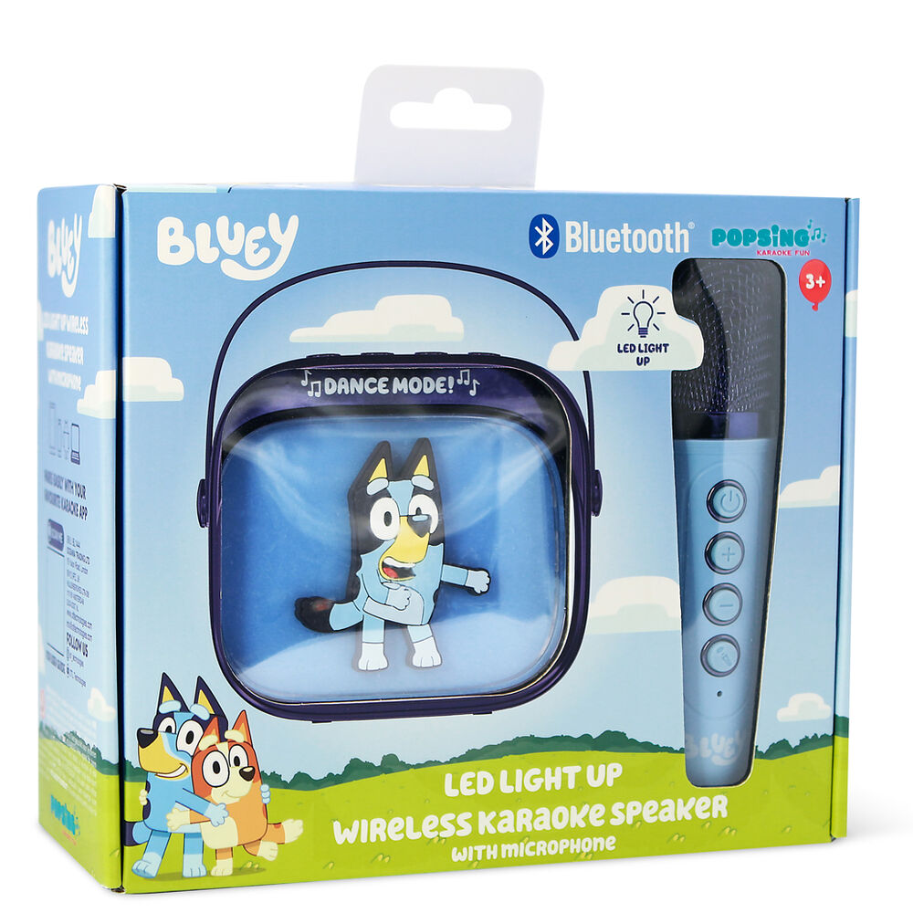 Bluey LED Karaoke Speaker and Microphone Nerdscape