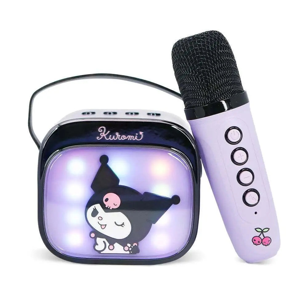 Microfono wireless viola e altoparlante Kuromi con luci LED, gadget Nerdscape