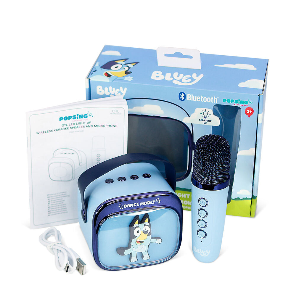 Bluey LED Karaoke Speaker and Microphone Nerdscape