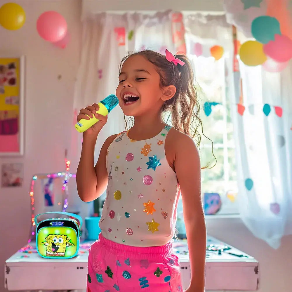 SpongeBob LED Karaoke Speaker and Microphone Nerdscape