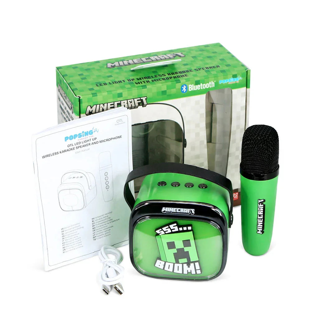 Minecraft LED Karaoke Speaker and Microphone Nerdscape