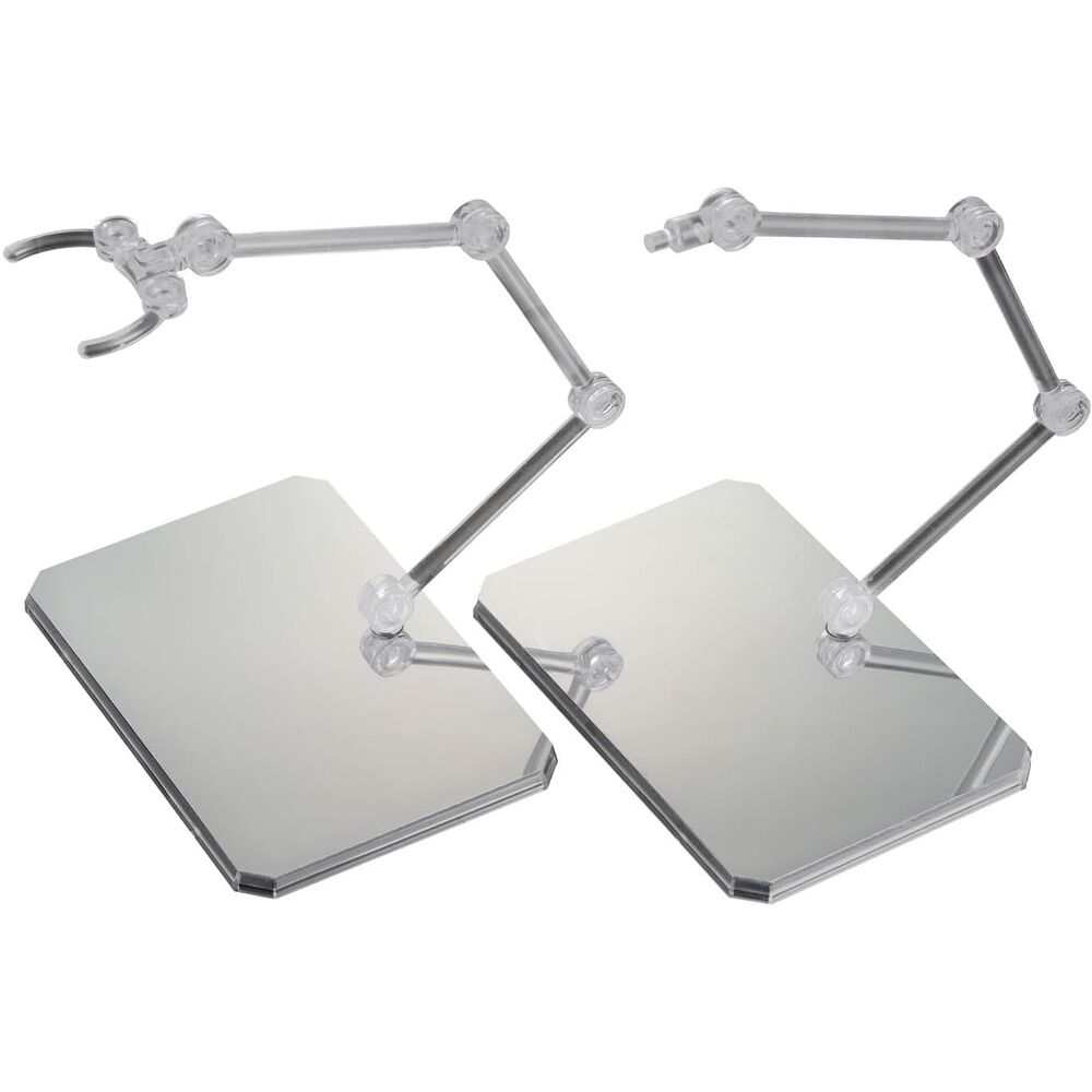 Clear Display Stand Action Base 6 with mirror-effect stickers and support parts