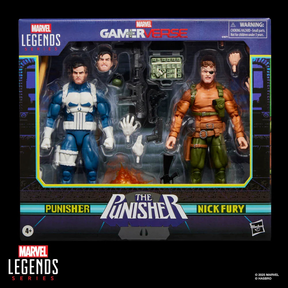 Marvel Legends The Punisher Gamerverse - Figura da Collezione Punisher & Nick Fury - Nerdscape Nerdscape