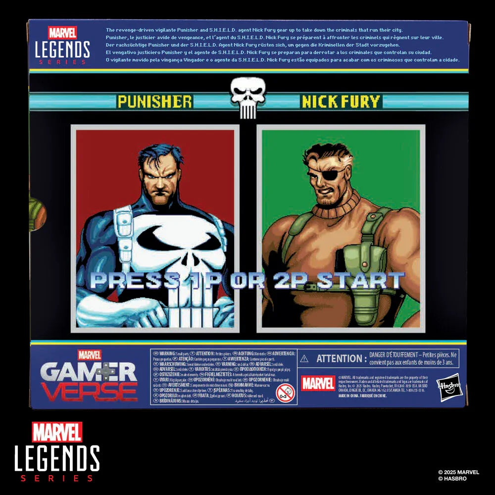 Marvel Legends The Punisher Gamerverse - Figura da Collezione Punisher & Nick Fury - Nerdscape Nerdscape