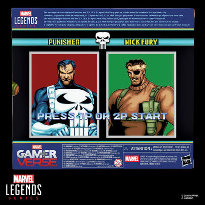 Marvel Legends The Punisher Gamerverse - Figura da Collezione Punisher & Nick Fury - Nerdscape Nerdscape