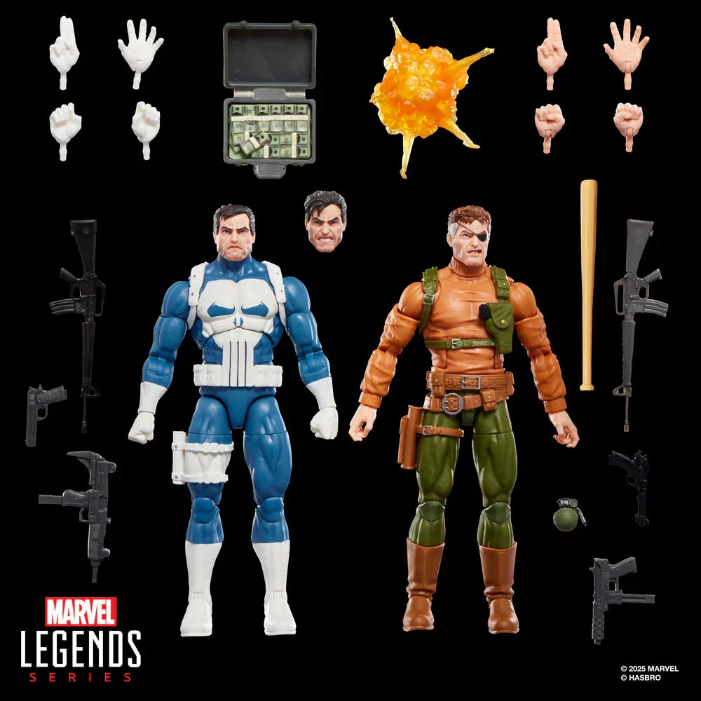 Marvel Legends The Punisher Gamerverse - Figura da Collezione Punisher & Nick Fury - Nerdscape Nerdscape