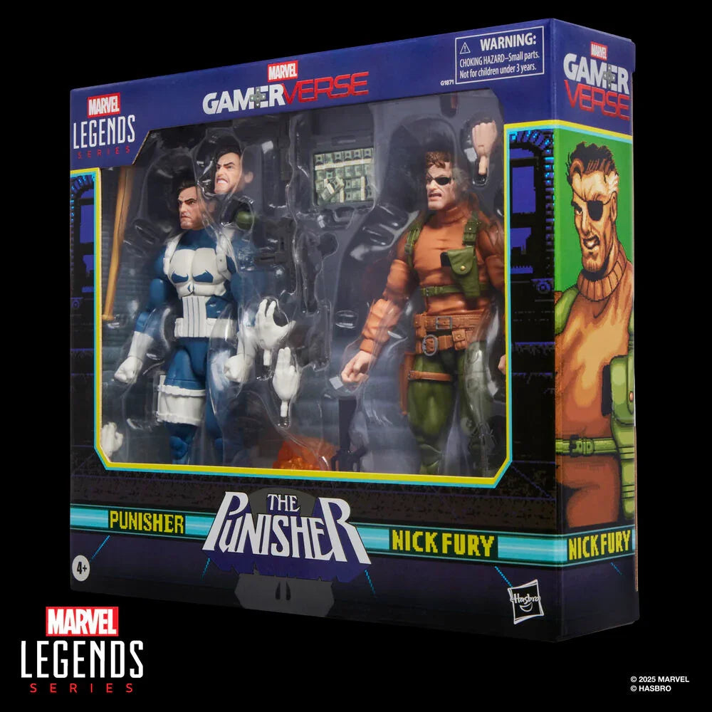 Marvel Legends The Punisher Gamerverse - Figura da Collezione Punisher & Nick Fury - Nerdscape Nerdscape