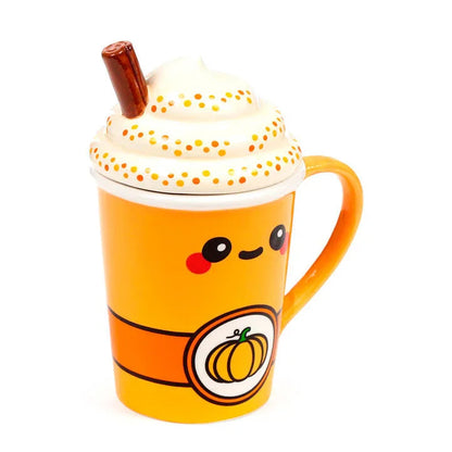 Foodiemals Latte pumpkin mug with lid 325ml Nerdscape