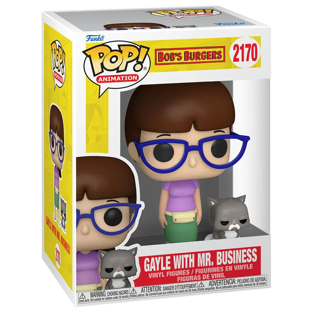 POP figure Bob's Burgers Gayle with Mr. Business Nerdscape