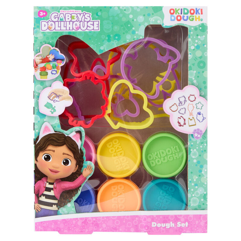 Gabbys Dollhouse pack of 6 mini pots of modelling clay + moulds Nerdscape