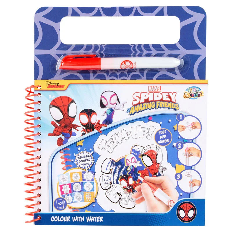 Marvel Spiderman Magic water painting book Nerdscape