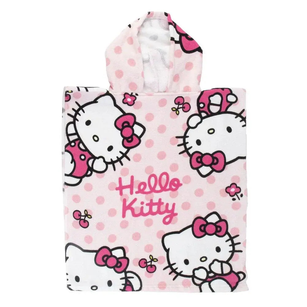 Hello Kitty microfibre poncho beach towel Nerdscape