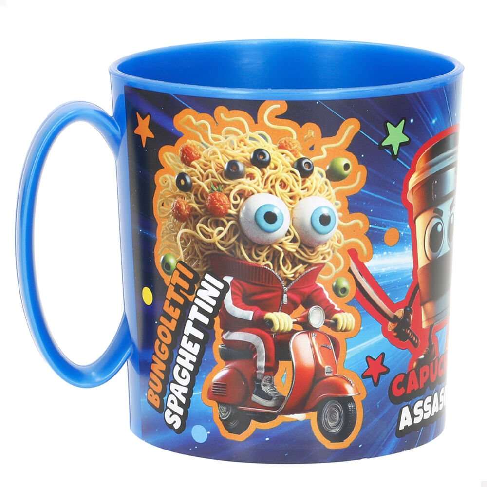 Italian Brainrot mug 390ml plastic microwave safe cup