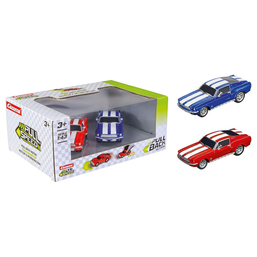 Ford Mustang 67 Twinpack pack 2 cars pull back Nerdscape