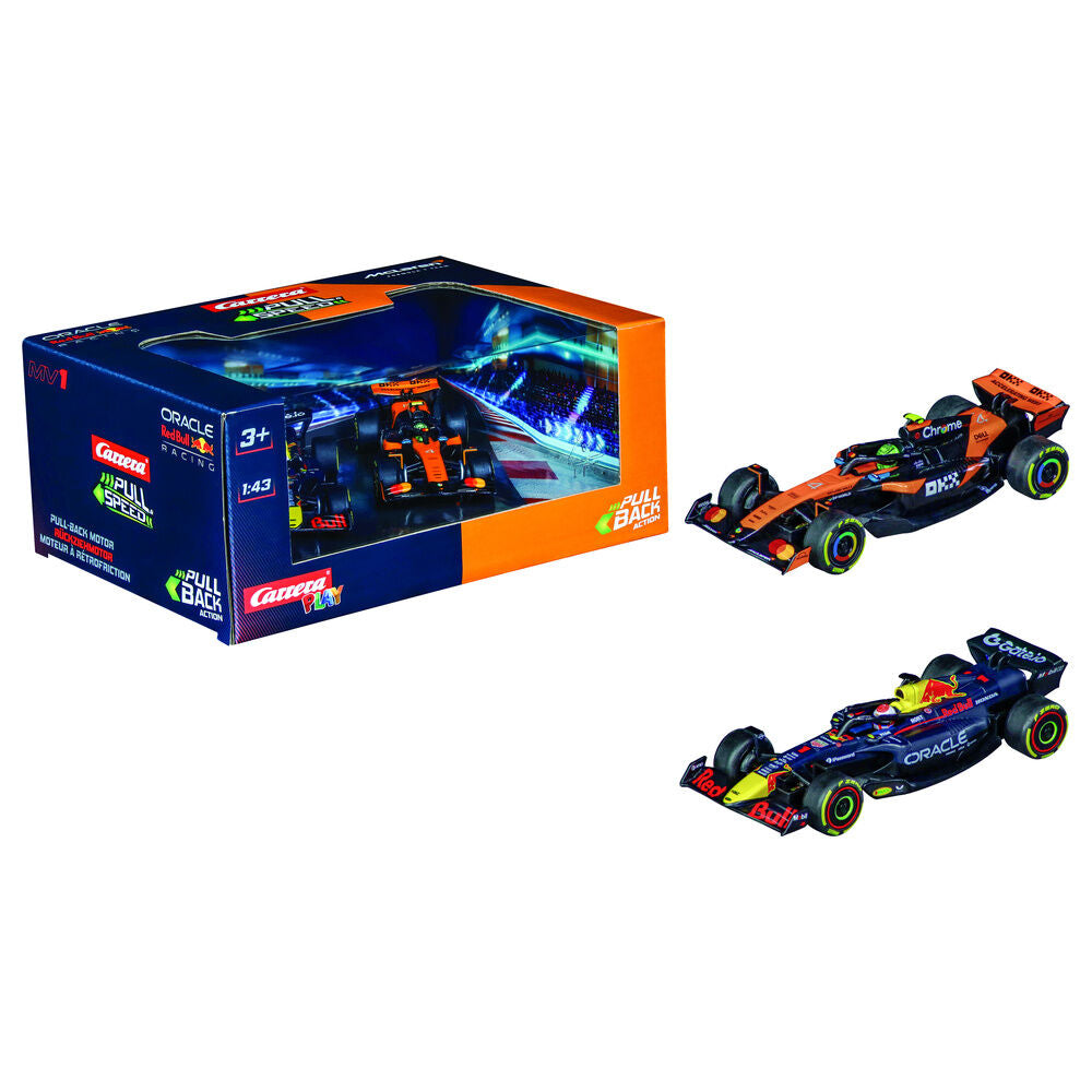 F1 Red Bull Twinpack pack 2 cars pull back Nerdscape