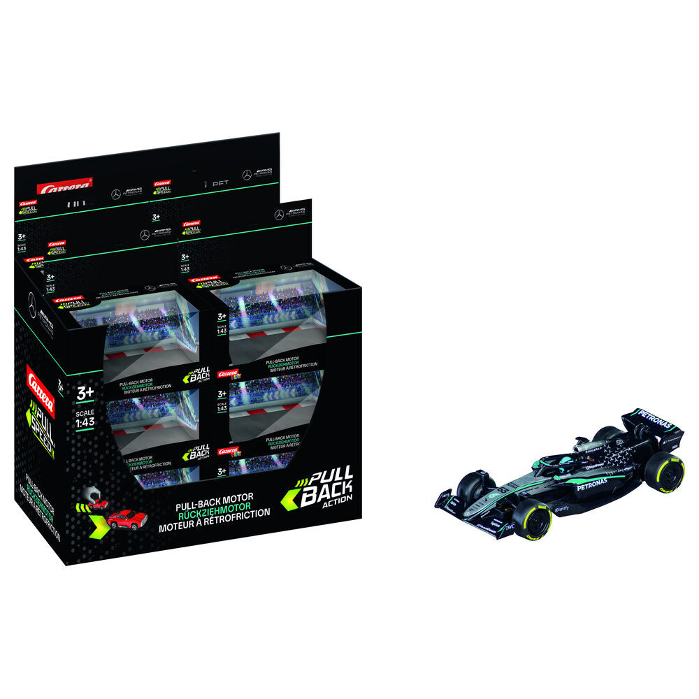 F1 Mercedes AMG W16 E Performance G. Russel pull back car Nerdscape