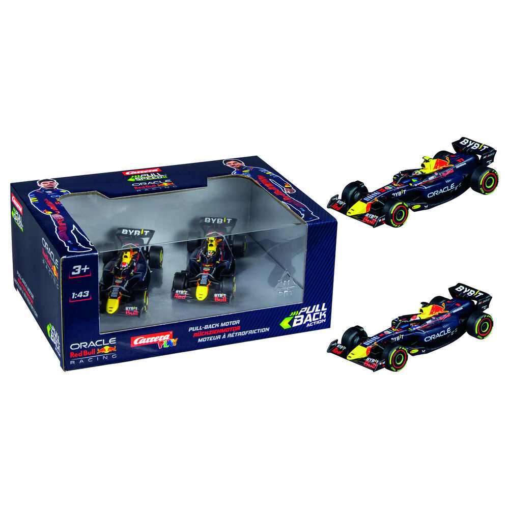 F1 Red Bull Double Action pack 2 cars pull back Nerdscape
