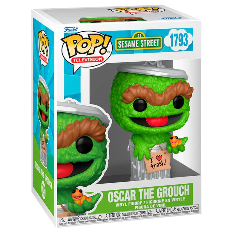 Funko Pop! Sesame Street Oscar the Grouch - Figura da Collezione Vinyl Nerdscape