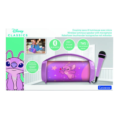 Disney Stitch Angel Illuminated Bluetooth Speaker + Microphone Nerdscape