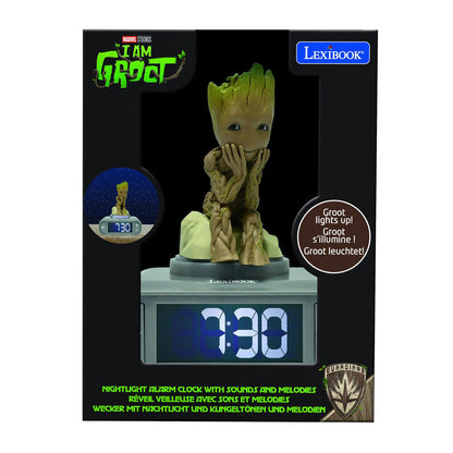 Marvel Guardians of the Galaxy Groot 3D Night Light Alarm Clock Nerdscape