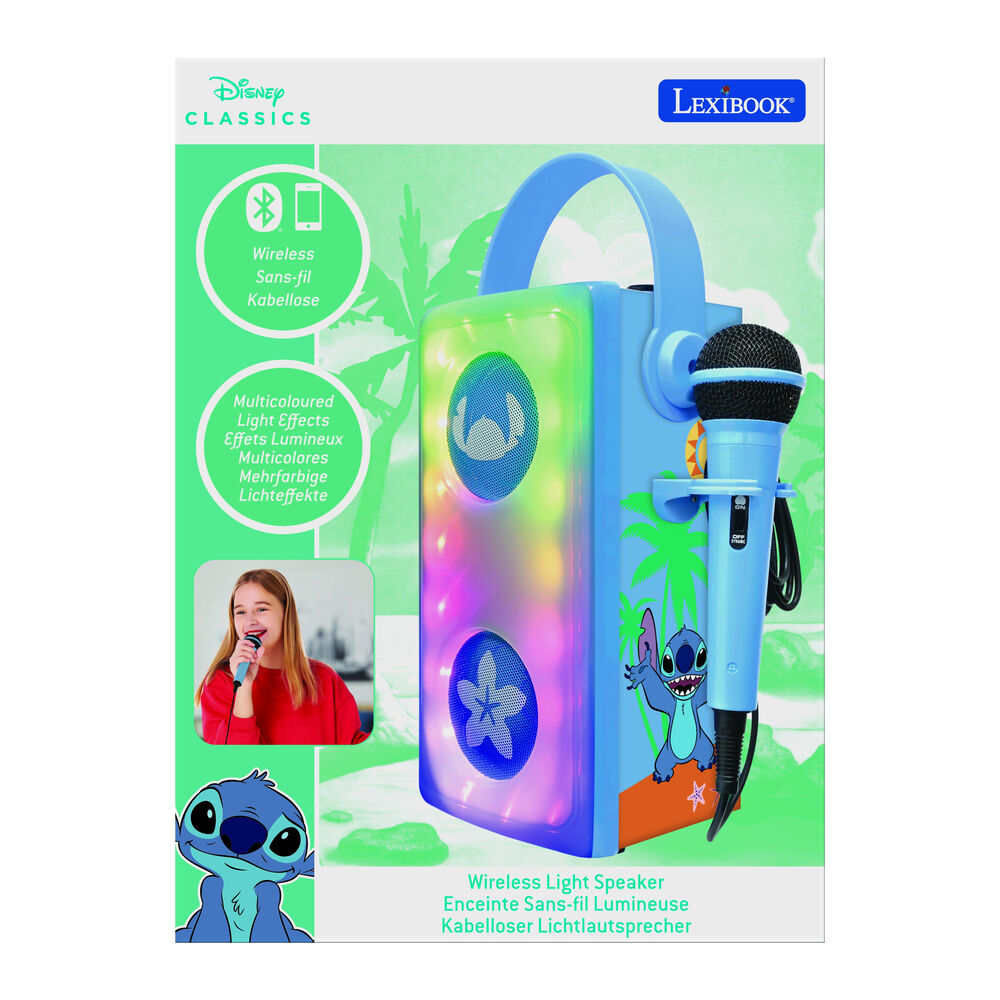 Disney Stitch Illuminated Bluetooth Speaker + Microphone Nerdscape