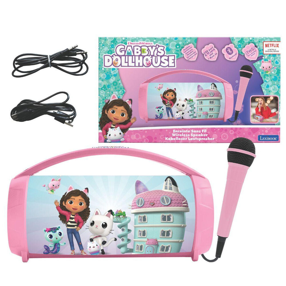 Gabbys Dollhouse Illuminated Bluetooth Speaker + Microphone Nerdscape