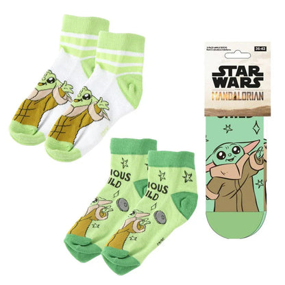 Star Wars The Mandalorian Grogu adult pack 2 socks Nerdscape