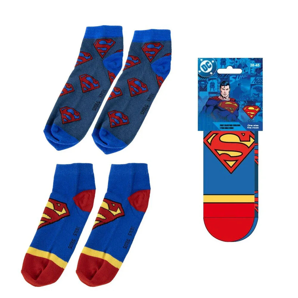 DC Comics Superman adult pack 2 socks Nerdscape