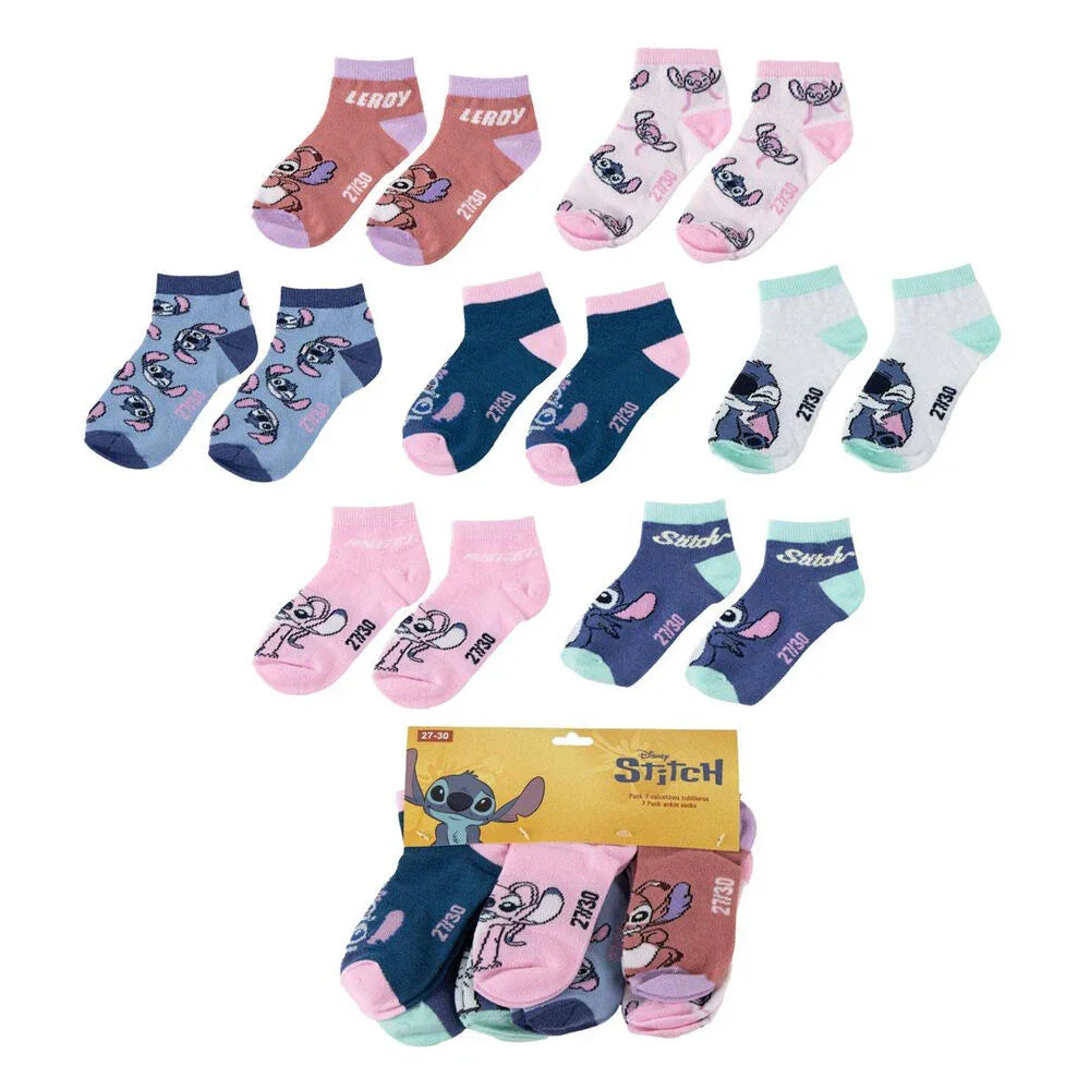 Disney Stitch & Angel packs socks Nerdscape