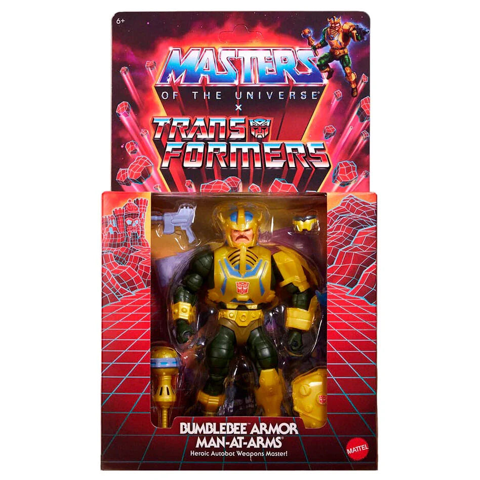 Masters of the Universe x Transformers Bumblebee Armor Man-At-Arms figure 14cm Nerdscape