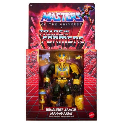 Masters of the Universe x Transformers Bumblebee Armor Man-At-Arms figure 14cm Nerdscape