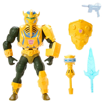 Masters of the Universe x Transformers Bumblebee Armor Man-At-Arms figure 14cm Nerdscape