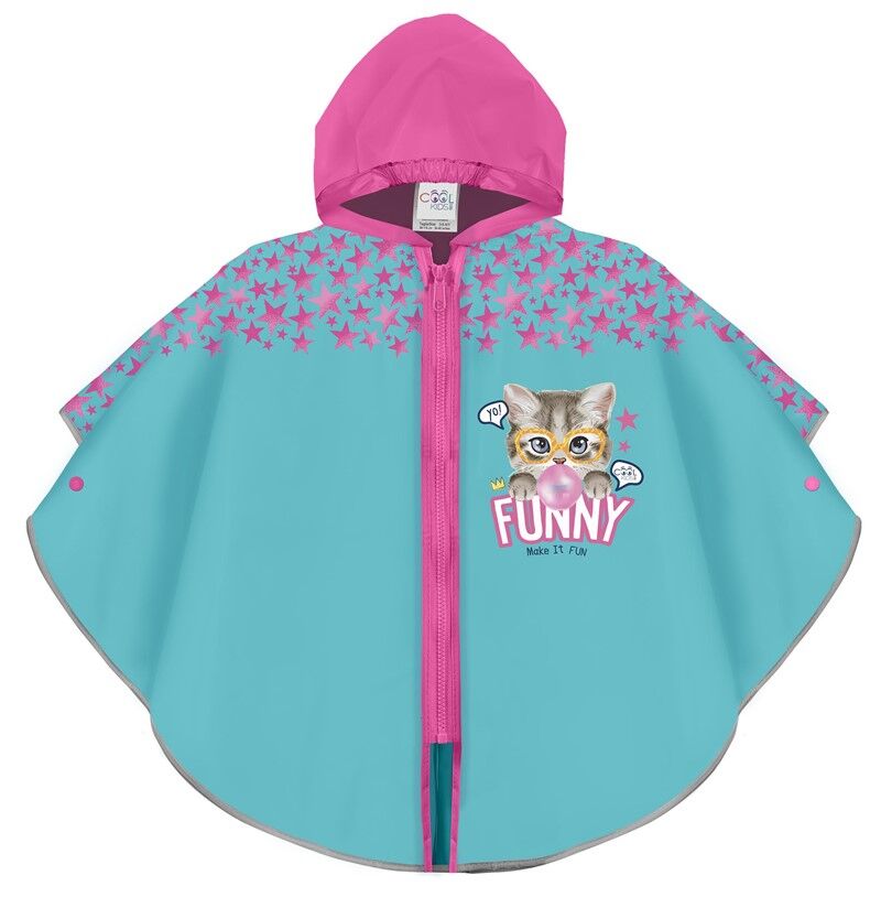 Raincoat light blue zip Nerdscape