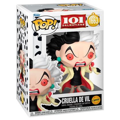 Funko Pop! Disney 101 Dalmatians Cruella de Vil 5 + 1 Chase - Figura da Collezione Vinyl
