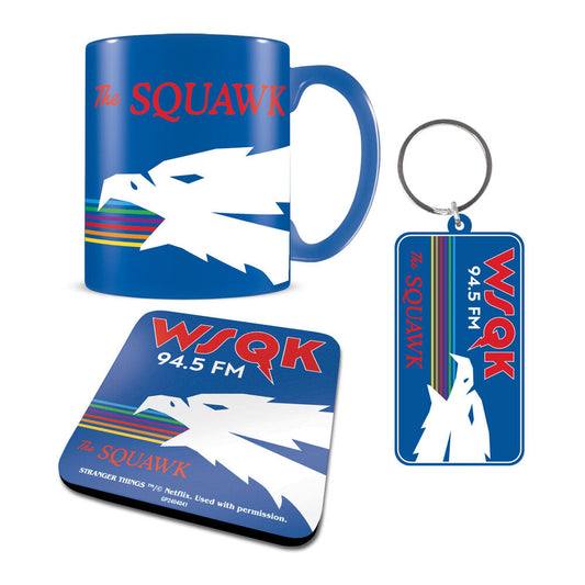 Coffret Stranger Things : tasse, sous-verre et porte-clés