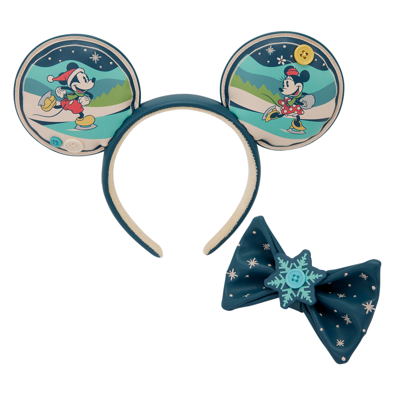 Loungefly Disney Mickey & Minnie Holiday headband Nerdscape