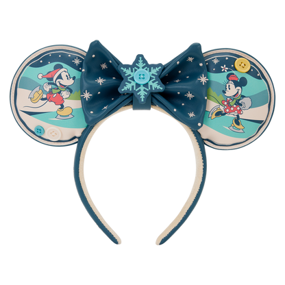 Loungefly Disney Mickey & Minnie Holiday headband Nerdscape