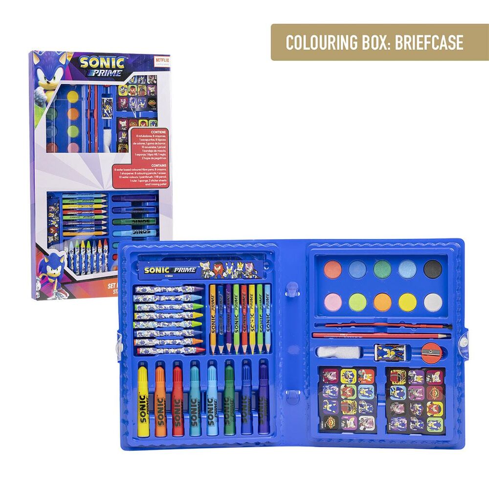 Sonic Prime Colouring stationery set Nerdscape