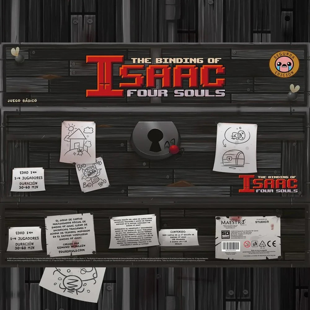 Spanish The Binding of Isaac Four Souls board game Nerdscape