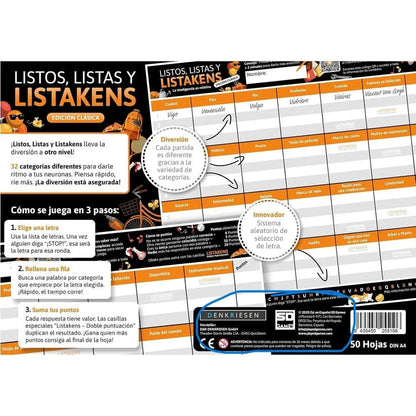 Spanish Listos Listas y Listakens board game Nerdscape