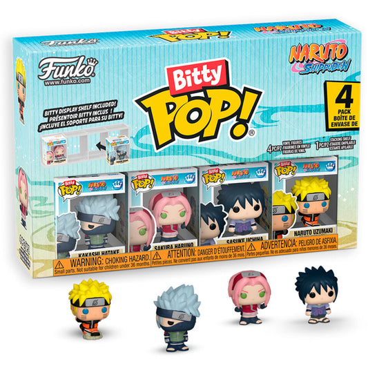 Blister de 4 figurines Bitty POP Naruto Shippuden Team 7