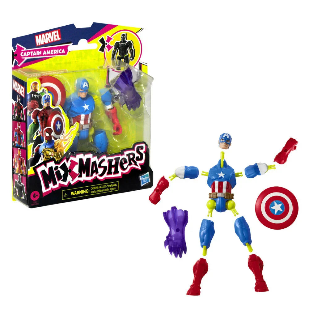 Marvel Mix Mashers Captain America Figura da Collezione 12cm - Nerdscape Nerdscape