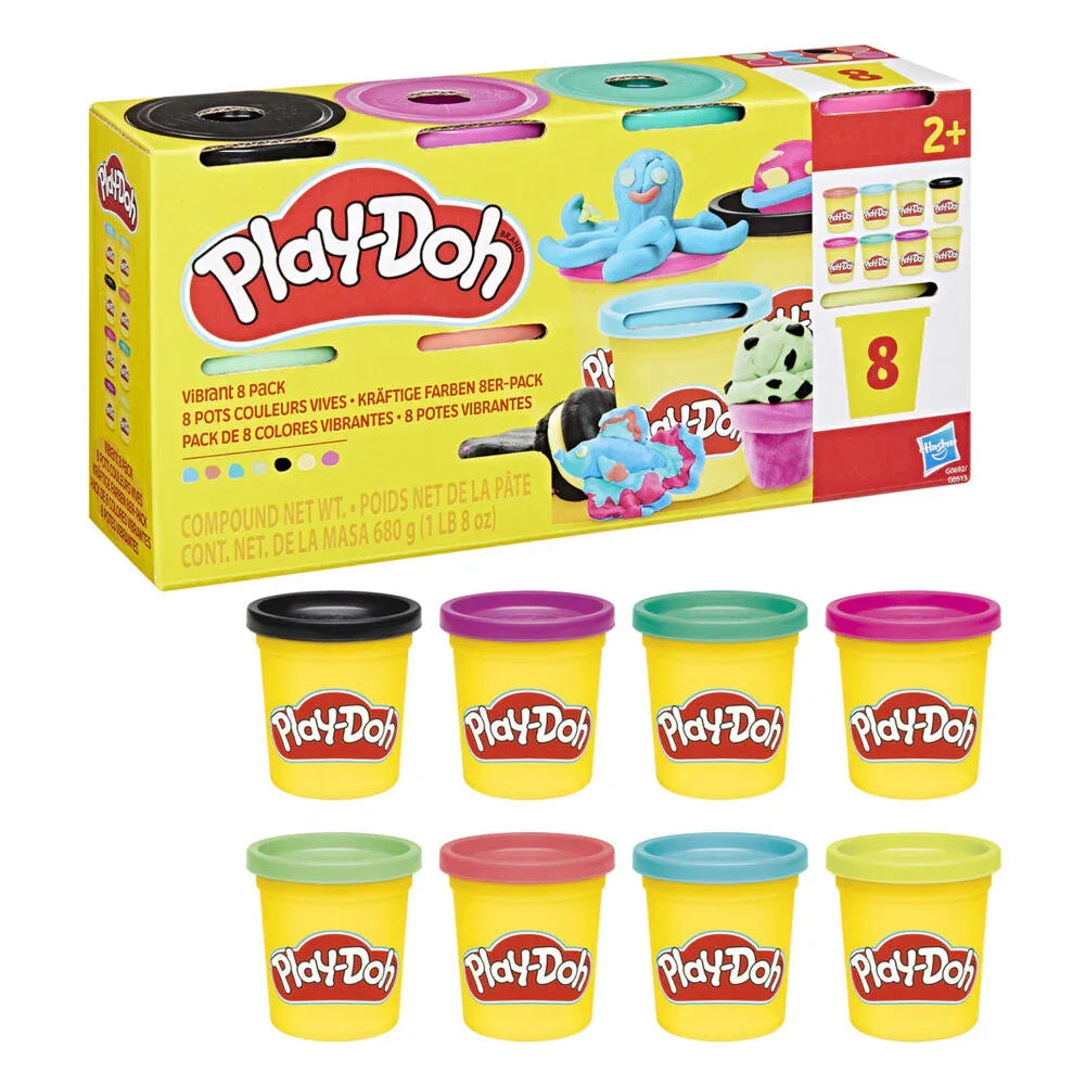 Play-Doh Set 8 Vasetti Modelling Clay - Nerdscape Nerdscape
